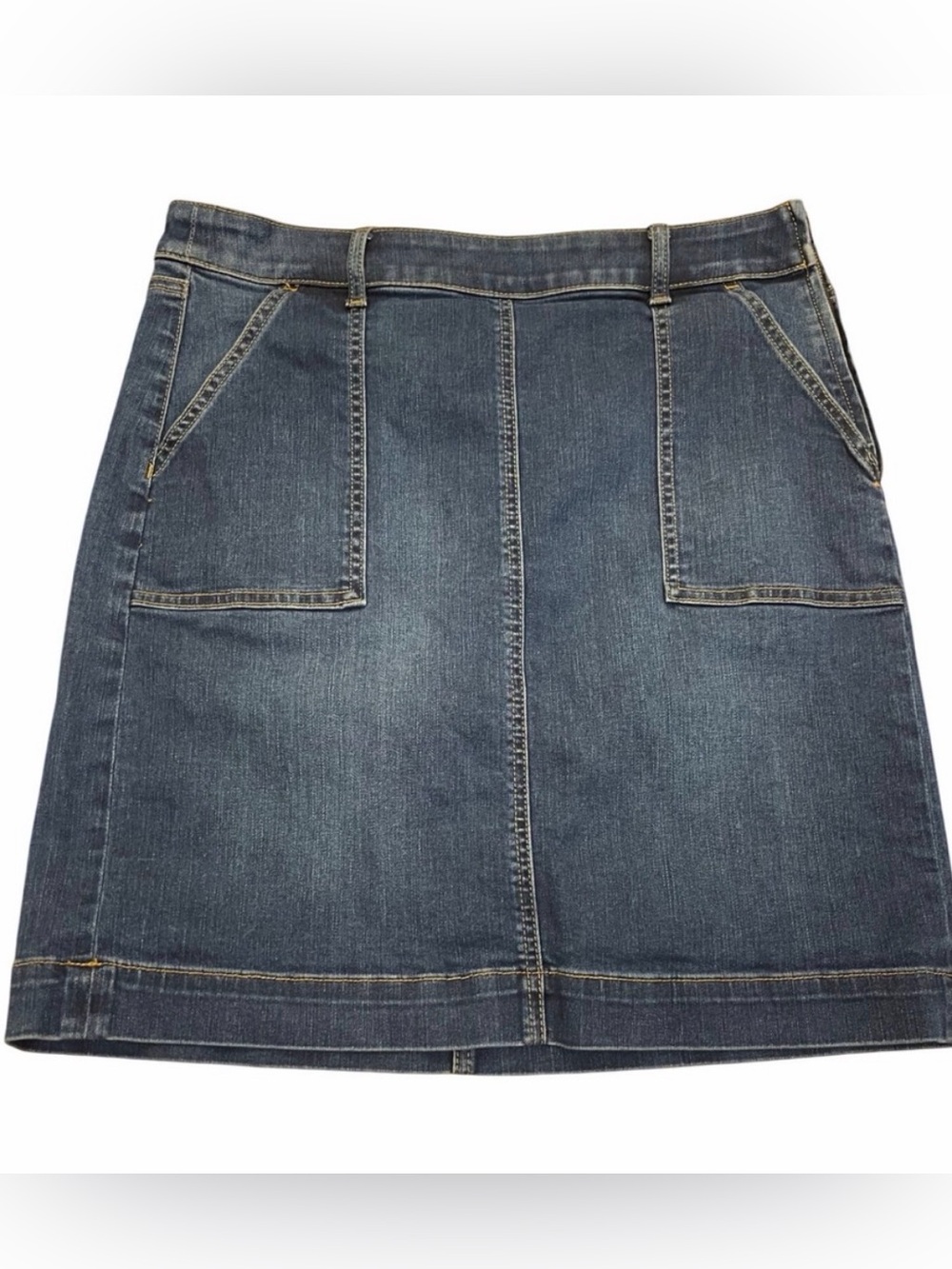 Talbots Women's Size 8 Denim Jean Skirt with Pockets